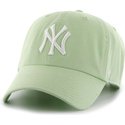 47-brand-curved-brim-mit-weissem-logo-new-york-yankees-mlb-clean-up-cap-hellgrun