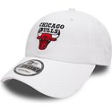 new-era-curved-brim-9forty-washed-chicago-bulls-nba-adjustable-cap-weiss
