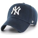 47-brand-curved-brim-new-york-yankees-mlb-clean-up-ridge-cap-marineblau