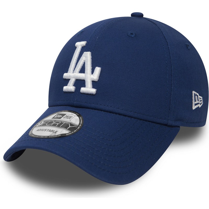 new-era-curved-brim-9forty-essential-los-angeles-dodgers-mlb-adjustable-cap-blau