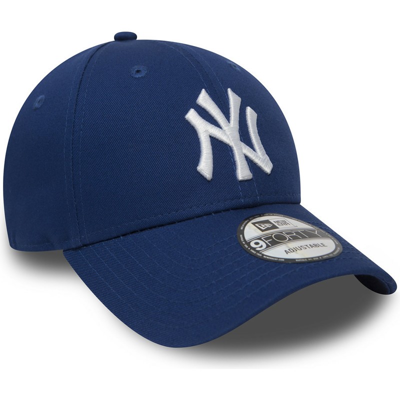 new-era-curved-brim-9forty-essential-new-york-yankees-mlb-adjustable-cap-blau