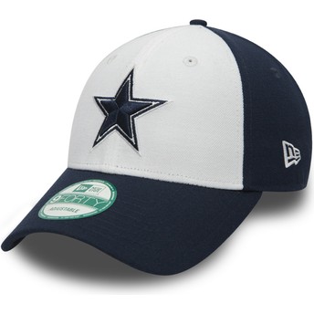 New Era Curved Brim 9FORTY The League Dallas Cowboys NFL Adjustable Cap weiß und marineblau