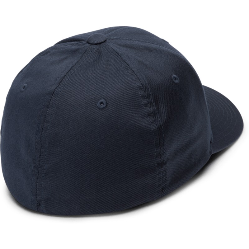 volcom-curved-brim-navy-full-stone-xfit-fitted-cap-marineblau