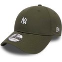 new-era-curved-brim-39thirty-mini-logo-new-york-yankees-mlb-fitted-cap-grun