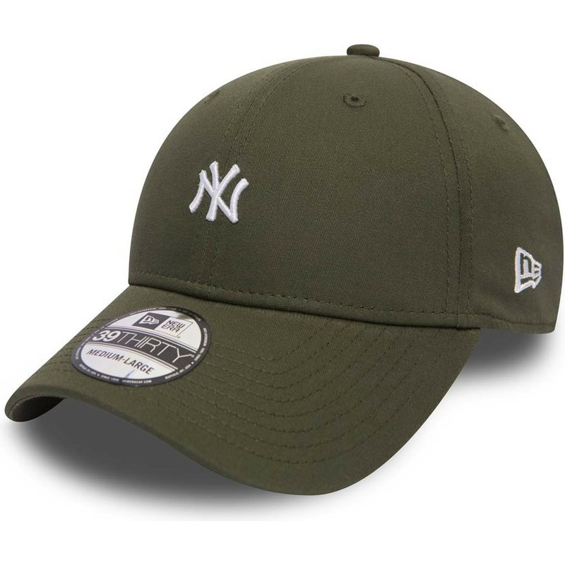 new-era-curved-brim-39thirty-mini-logo-new-york-yankees-mlb-fitted-cap-grun