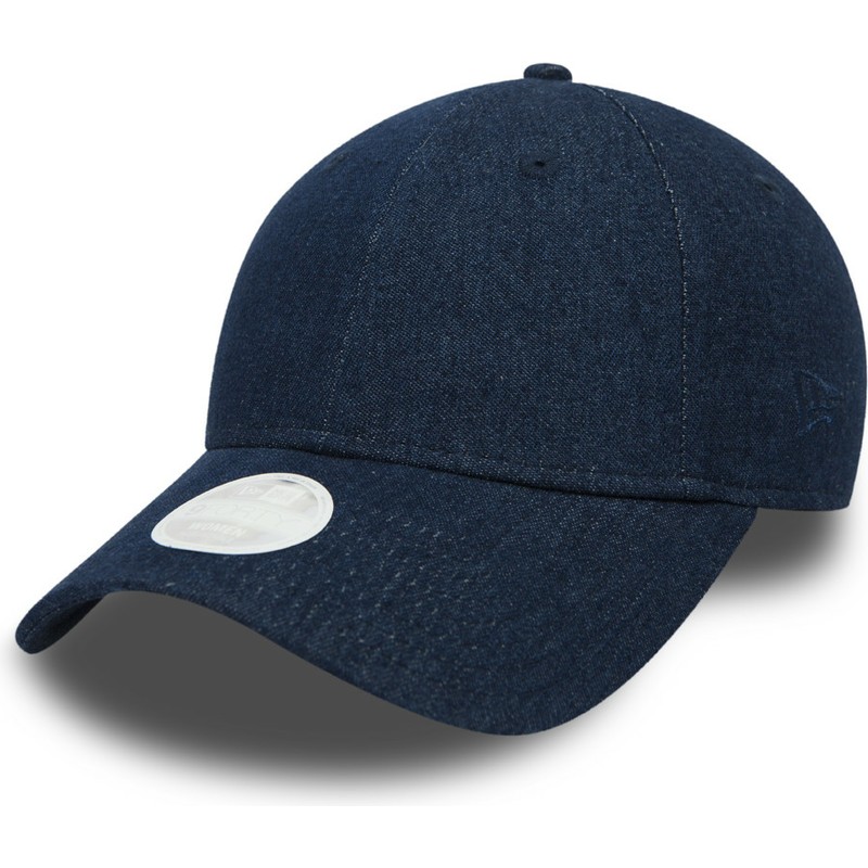 new-era-curved-brim-9forty-denim-adjustable-cap-verstellbar-blau