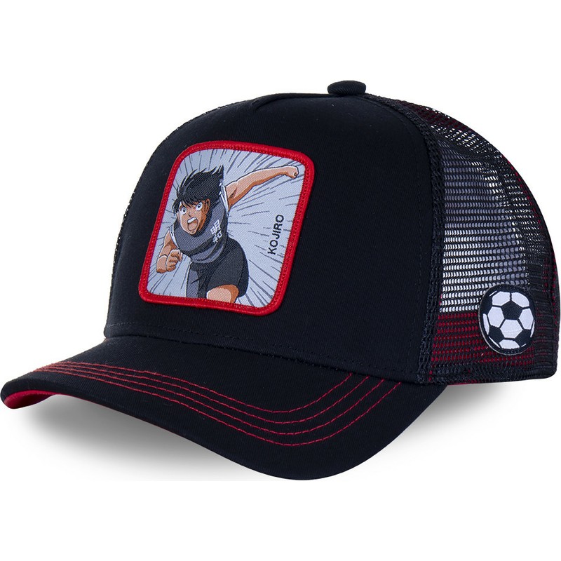 capslab-kojiro-hyuga-hyu2-captain-tsubasa-black-trucker-hat