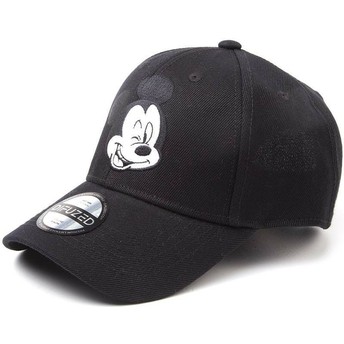 Difuzed Curved Brim Mickey Mouse Disney Black Snapback Cap