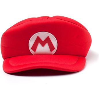 Difuzed Curved Brim Mario Shaped Super Mario Bros. Red Fitted Cap