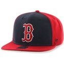 47-brand-flat-brim-seitliches-logo-mlb-boston-red-sox-smooth-snapback-cap-rot