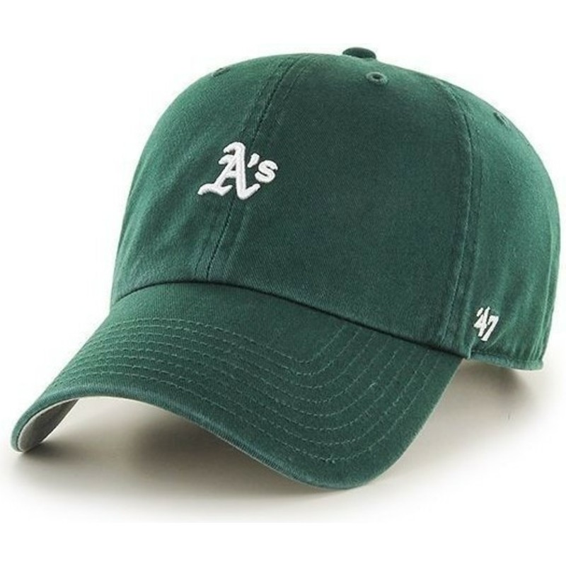 47-brand-curved-brim-kleines-logo-mlb-oakland-athletics-cap-grün
