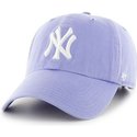 47-brand-curved-brim-grobes-vorderes-logo-mlb-new-york-yankees-cap-violett