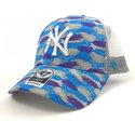 47-brand-leaf-print-new-york-yankees-mlb-trucker-cap-blau-