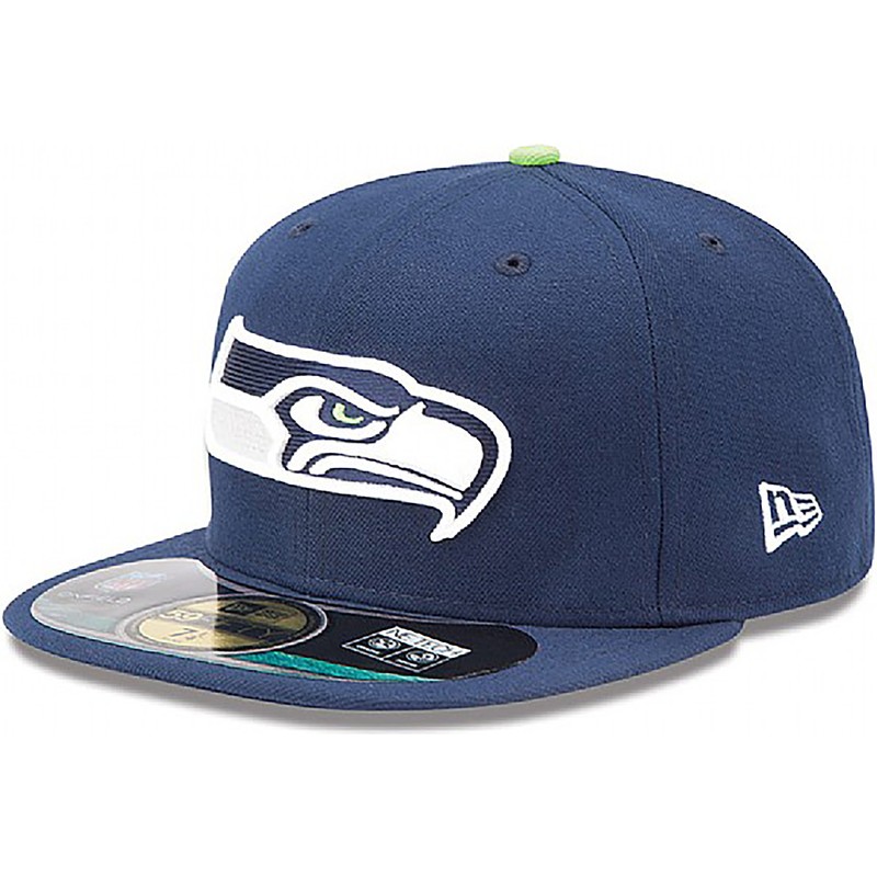 new-era-flat-brim-59fifty-authentic-on-field-game-seattle-seahawks-nfl-fitted-cap-blau